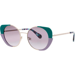 Woow Women's Sunglasses - Opaque Emerald Green Round Shape Frame | SUPER WILD 1 0360
