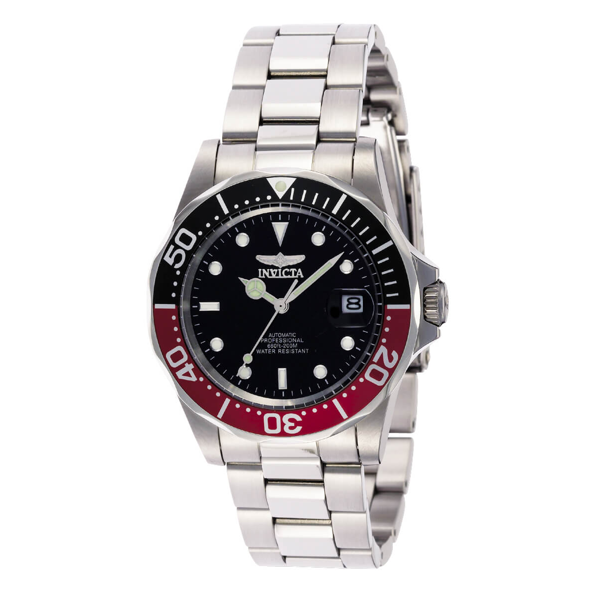 Invicta Men's Automatic Stainless Steel Watch - Pro Diver Black Dial ...
