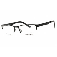 Adensco Men's Eyeglasses - Matte Black Rectangular Half Rim Frame | Ad 115 0003 00