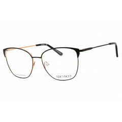 Adensco Women's Eyeglasses - Matte Black Metal Rectangular Frame | AD 251 0003 00