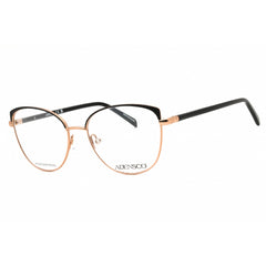Adensco Women's Eyeglasses - Black/Shaded Pink Metal Cat Eye Frame | AD 253 0LK8 00
