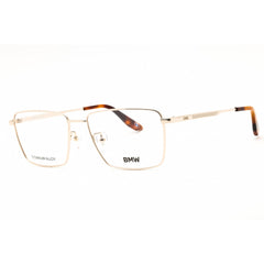 BMW Men's Eyeglasses - Pale Gold Rectangular Titanium Full Rim Frame | BW5079-H 032