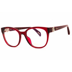 Chopard Women's Eyeglasses - Shiny Dark Burgundy Acetate Round Frame | VCH356S 0954