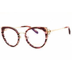 Chopard Women's Eyeglasses - Streaked Burgundy Metal Cat Eye Frame | VCH367V 01G2