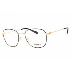 Coach Women's Eyeglasses - Shiny Light Gold/Black Metal Oval Frame | 0HC5163 9429