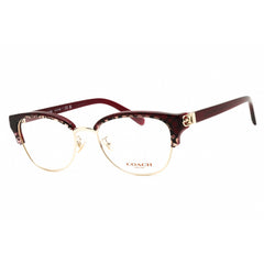 Coach Women's Eyeglasses - Red / Gold Metal Cat Eye Full Rim Frame | 0HC6195 5709