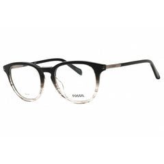 Fossil Unisex Eyeglasses - Black/Grey Acetate Round Full Rim Frame | FOS 7127 08A 00