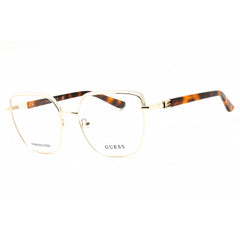 Guess Women's Eyeglasses - White/Brown Cat Eye Metal Full Rim Frame | GU2983 024
