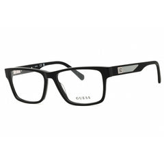 Guess Men's Eyeglasses - Shiny Black Rectangular Shape Full Rim Frame | GU50018 001