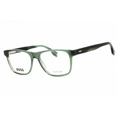Hugo Boss Men's Eyeglasses - Green Horn Acetate Rectangular Shape Frame | 1646 06AK 00