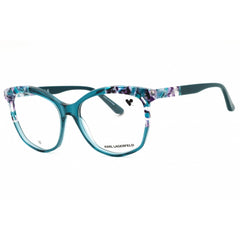 KARL LAGERFELD Women's Eyeglasses - Blue/Marble Blue Acetate Frame | KL6154 434