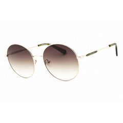 Longchamp Women's Sunglasses - Gold/Green Metal Round Full Rim Frame | LO143S 711