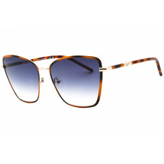 Longchamp Women's Sunglasses - Havana Metal Cat Eye Shape Full Rim Frame | LO167S 223