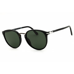 Persol Unisex Sunglasses - Black Acetate Round Shape Full Rim Frame | PO3210S 95/31