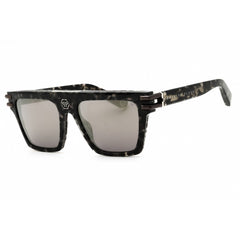 Philipp Plein Unisex Sunglasses - Shiny Grey Havana Acetate Frame | SPP108V 56721X