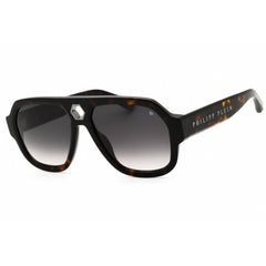 Philipp Plein Unisex Sunglasses - Shiny Havana Acetate Full Rim Frame | SPP143 0722