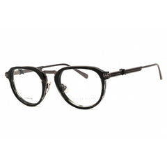 Philipp Plein Men's Eyeglasses - Shiny Round Black Titanium Frame | VPP116V 520530