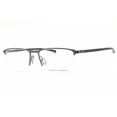 Porsche Men's Eyeglasses - Gunmetal Rectangular Metal Half Rim Frame | P8371 54C