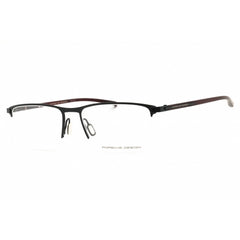 Porsche Men's Eyeglasses - Black Metal Rectangular Shape Half Rim Frame | P8371 54A