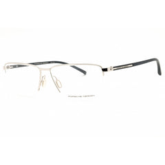 Porsche Men's Eyeglasses - Palladium/Black Metal Rectangular Shape Frame | P8399 59B