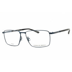 Porsche Men's Eyeglasses - Blue/Black Metal Rectangular Full Rim Frame | P8729 57D