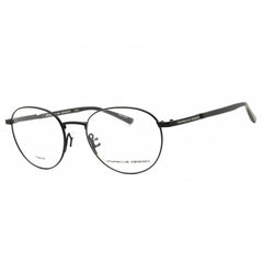 Porsche Men's Eyeglasses - Black/Grey Titanium Round Full Rim Frame | P8731 51A000
