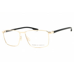Porsche Men's Eyeglasses - Gold/Dark Blue Metal Rectangular Shape Frame | P8733 57B