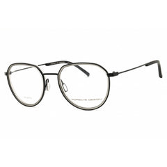 Porsche Men's Eyeglasses - Black/Grey Injected Propionate Round Frame | P8740 53A000