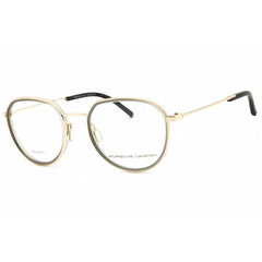 Porsche Men's Eyeglasses - Gold/Grey Injected Propionate Full Rim Frame | P8740 53B000