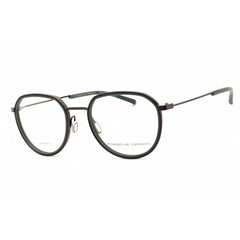 Porsche Men's Eyeglasses - Brown/Green Injected Propionate Round Frame | P8740 53D000