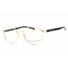 Porsche Men's Eyeglasses - Gold/Black Stainless Steel Round Full Rim Frame | P8746 51C