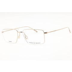 Porsche Men's Eyeglasses - Gold/Titanium Rectangular Shape Full Rim Frame | P8750 57B