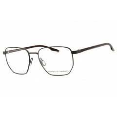 Porsche Unisex Eyeglasses - Ruthenium/Red Metal Oval Full Rim Frame | P8770 55C000