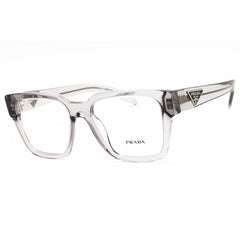 Prada Men's Eyeglasses - Transparent Asphalt Grey Rectangular Frame | 0PR 08ZV 18S1O1