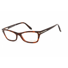 Tom Ford Women's Eyeglasses - Dark Havana Rectangular Full Rim Frame | FT5265 052