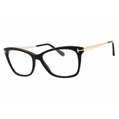 Tom Ford Women's Eyeglasses - Shiny Black Cat Eye Shape Full Rim Frame | FT5353 001