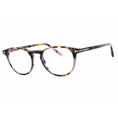 Tom Ford Men's Eyeglasses - Havana Acetate Round Shape Frame, 49mm | FT5803-B 055