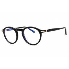 Tom Ford Men's Eyeglasses - Shiny Black Acetate Round Full Rim Frame | FT5979-B 001
