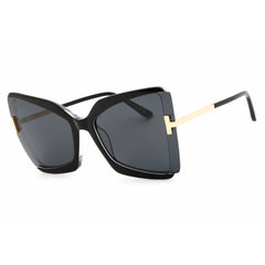 Tom Ford Women's Sunglasses - Black Transparent/Gold Oversized Frame | FT0766 03A