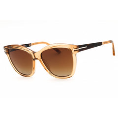 Tom Ford Women's Sunglasses - Shiny Light Brown Acetate Full Rim Frame | FT1087 45F