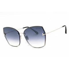 Tom Ford Women's Sunglasses - Shiny Palladium/Black Oversized Shape Frame | FT1107 16C