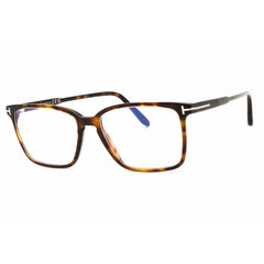 Tom Ford Unisex Eyeglasses - Havana Acetate Rectangular Full Rim Frame | FT5696-B 052