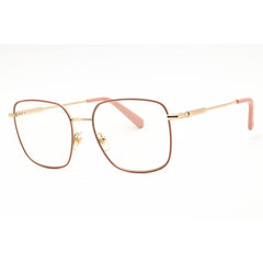 Versace Women's Eyeglasses - Pale Gold/Pink Metal Rectangular Frame | 0VE1281 1469