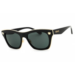 Versace Unisex Sunglasses - Black Metal Rectangular Full Rim Frame | 0VE2272 GB1/87