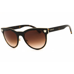 Versace Women's Sunglasses - Havana Metal Oval Shape Full Rim Frame | VE2198 125213
