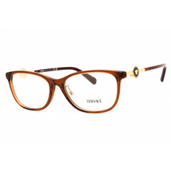 Versace Women's Eyeglasses - Transparent Brown Acetate Full Rim Frame | VE3297D 5324