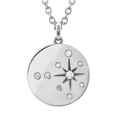 Memoire Women's White Gold Luna Starburst Medallion | FCBZ108-18KW