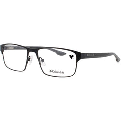 Columbia Men's Eyeglasses - Rectangular Satin Black Metal Full Rim Frame | C3003 002