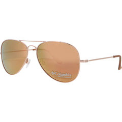 Columbia Unisex Sunglasses - Aviator Rose Gold Metal Full Rim Frame | C113SP 770