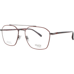 Elasta Men's Eyeglasses - Navigator Shape Red Metal Full Rim Frame | E-8001 C9A
